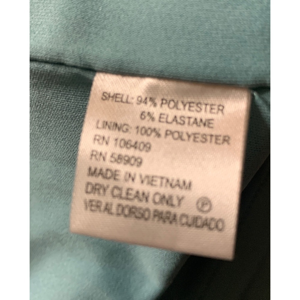 NWT - Antonio Melani Sage Green Sleeveless Tiered Seam Sheath Dress Size 4 - Picture 5 of 6